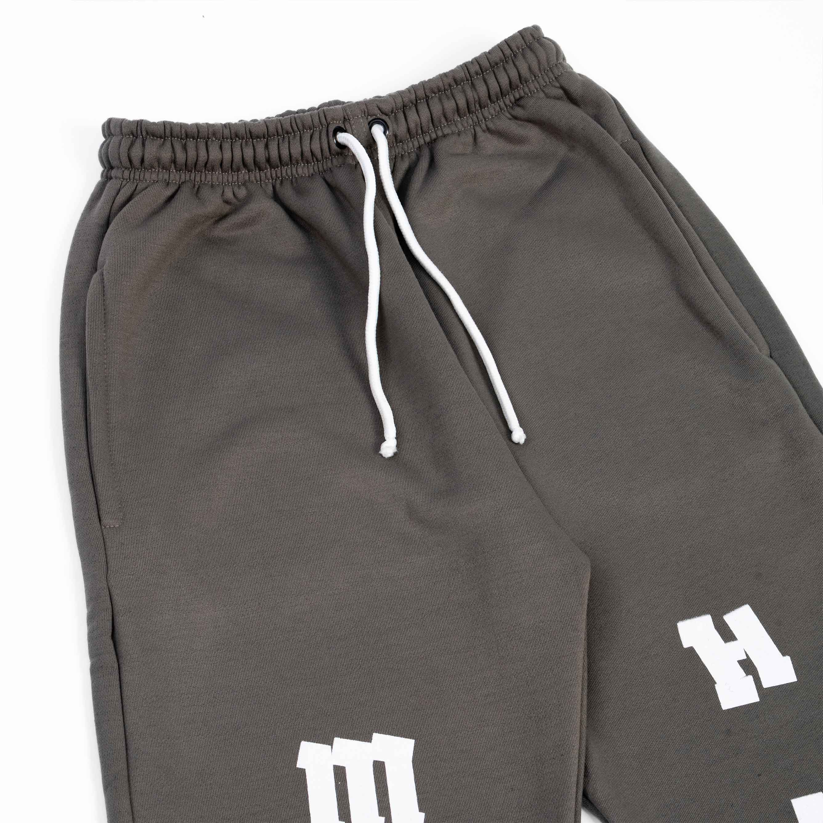 HUSTLE MADE  FLARES - Grey