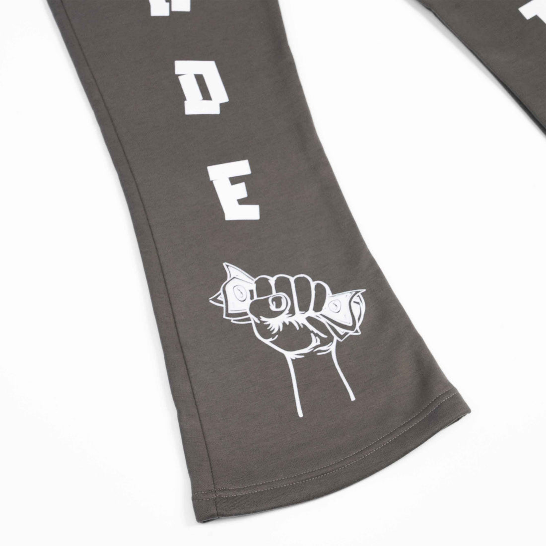 HUSTLE MADE  FLARES - Grey