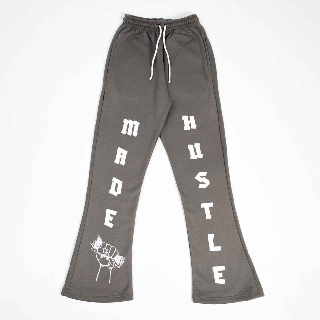 HUSTLE MADE  FLARES - Grey