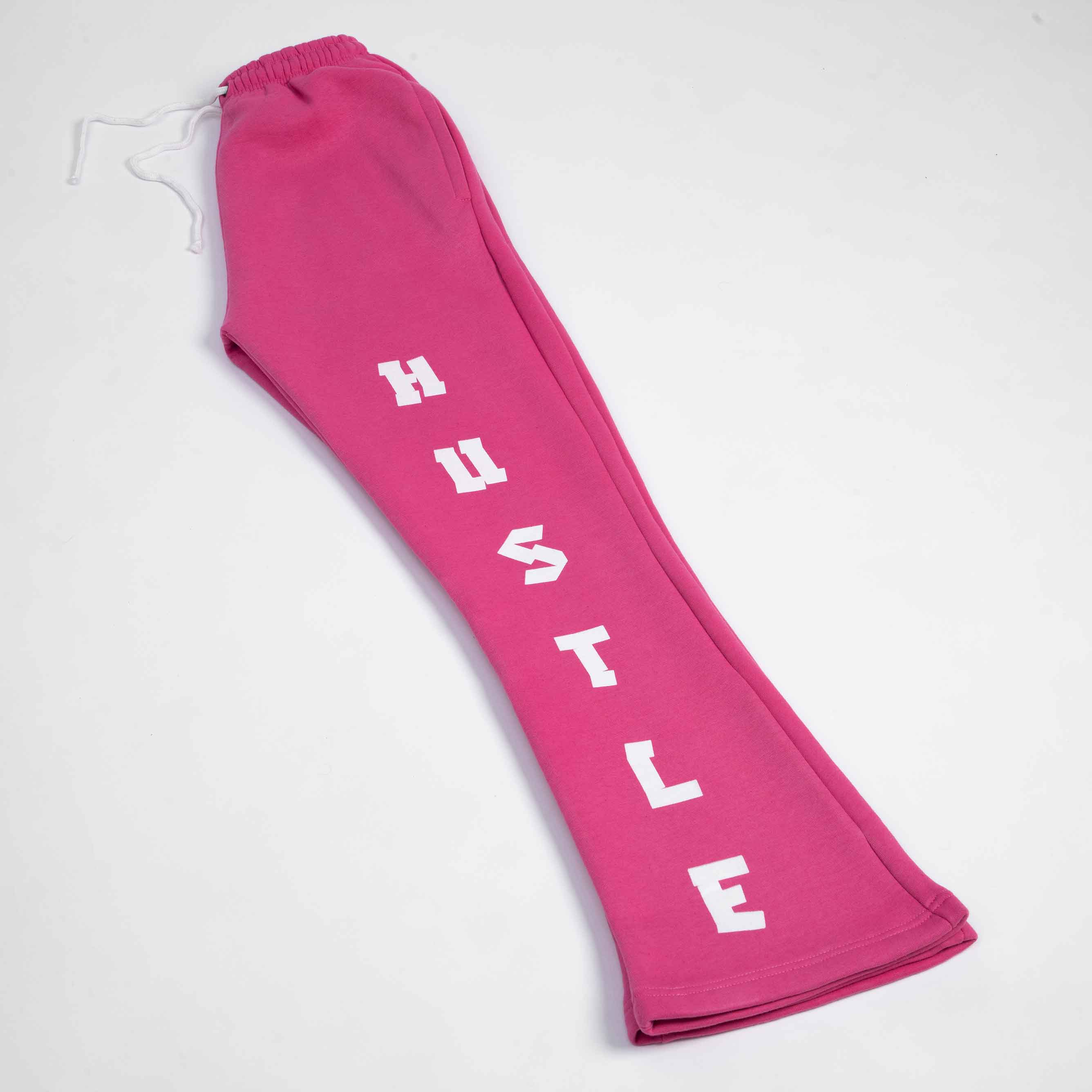 HUSTLE MADE  FLARES - Pink