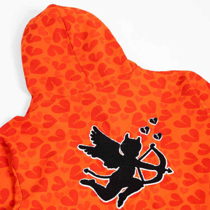 Scarlet Stitch Zip Hoodie - Orange