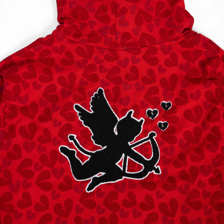 Scarlet Stitch Zip Hoodie - Red -