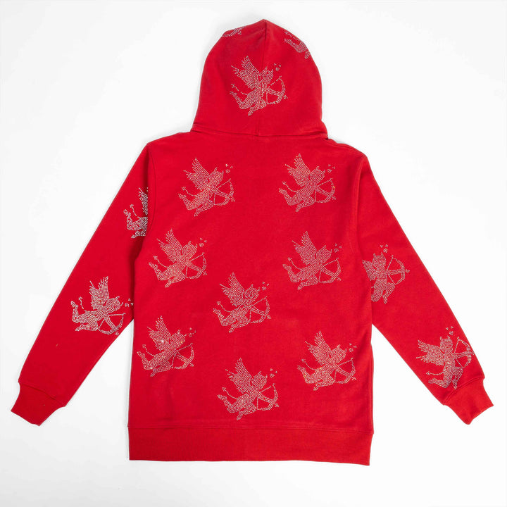 Scarlet Stitch Zip Hoodie - Red