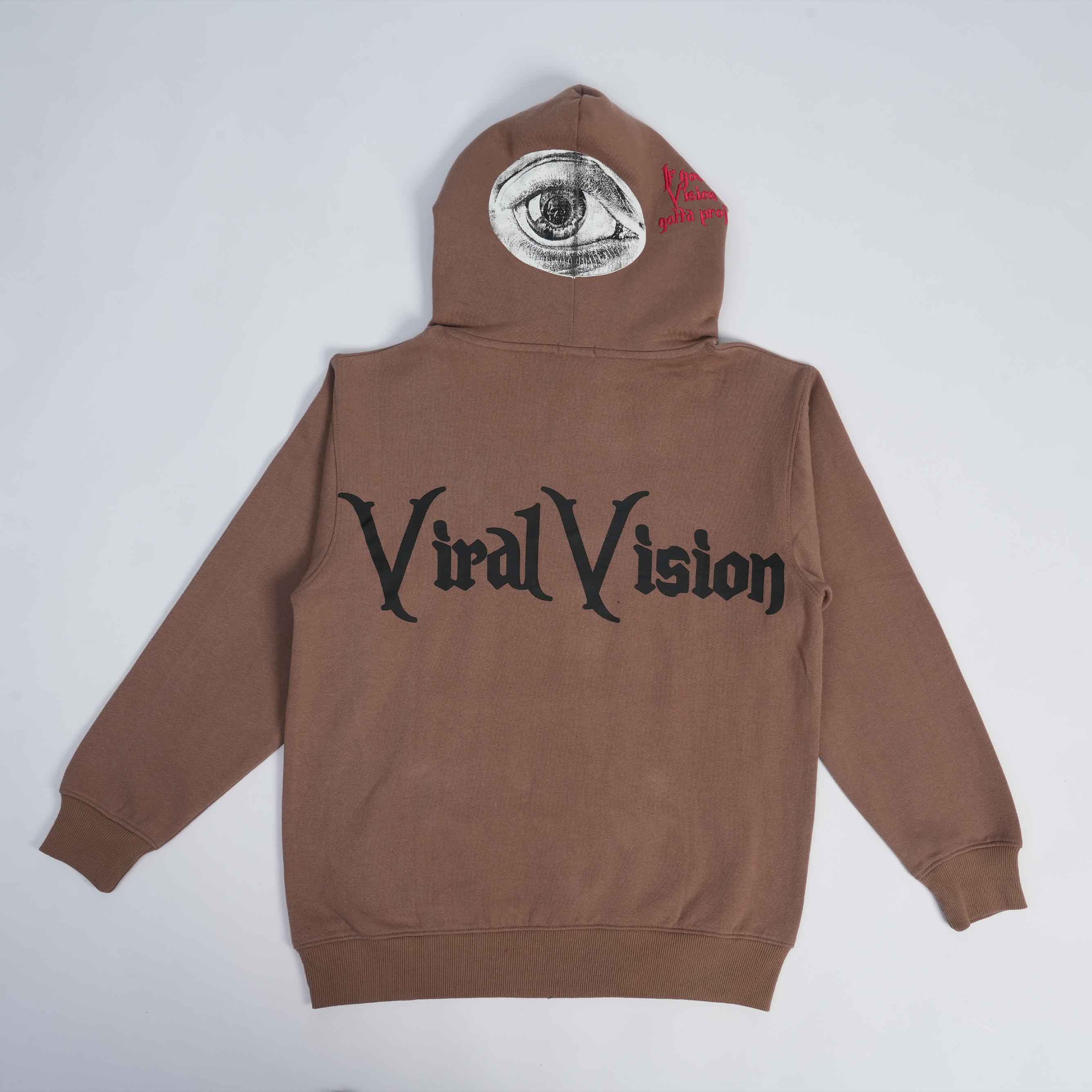 VIRAL VISION HOODIE - Brown