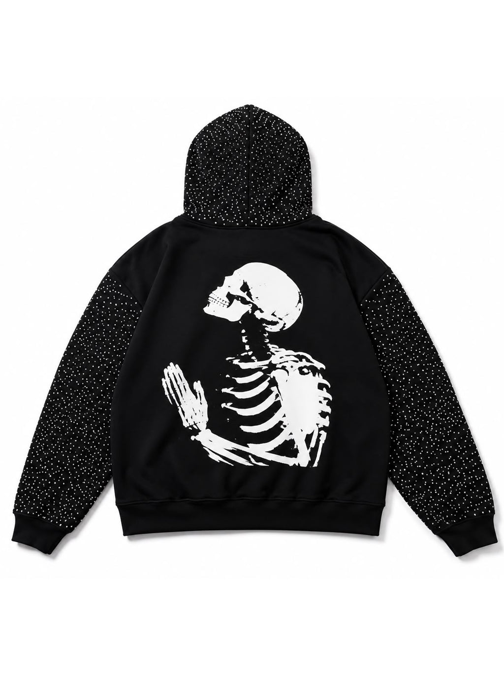 Rhinestone Distressed Hoodie