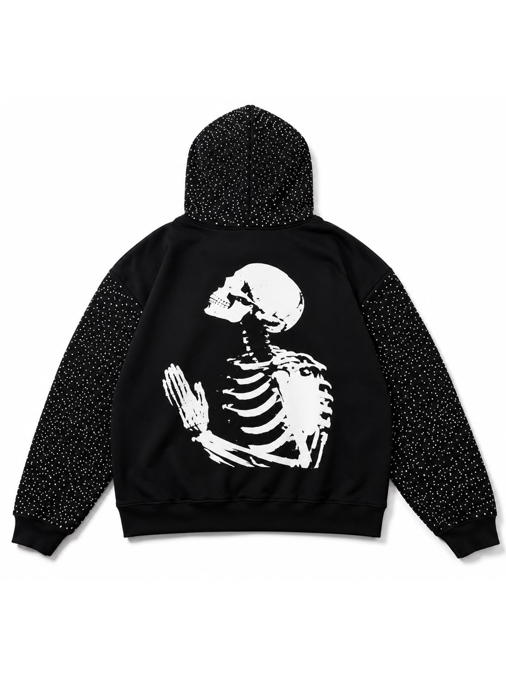Rhinestone Distressed Hoodie