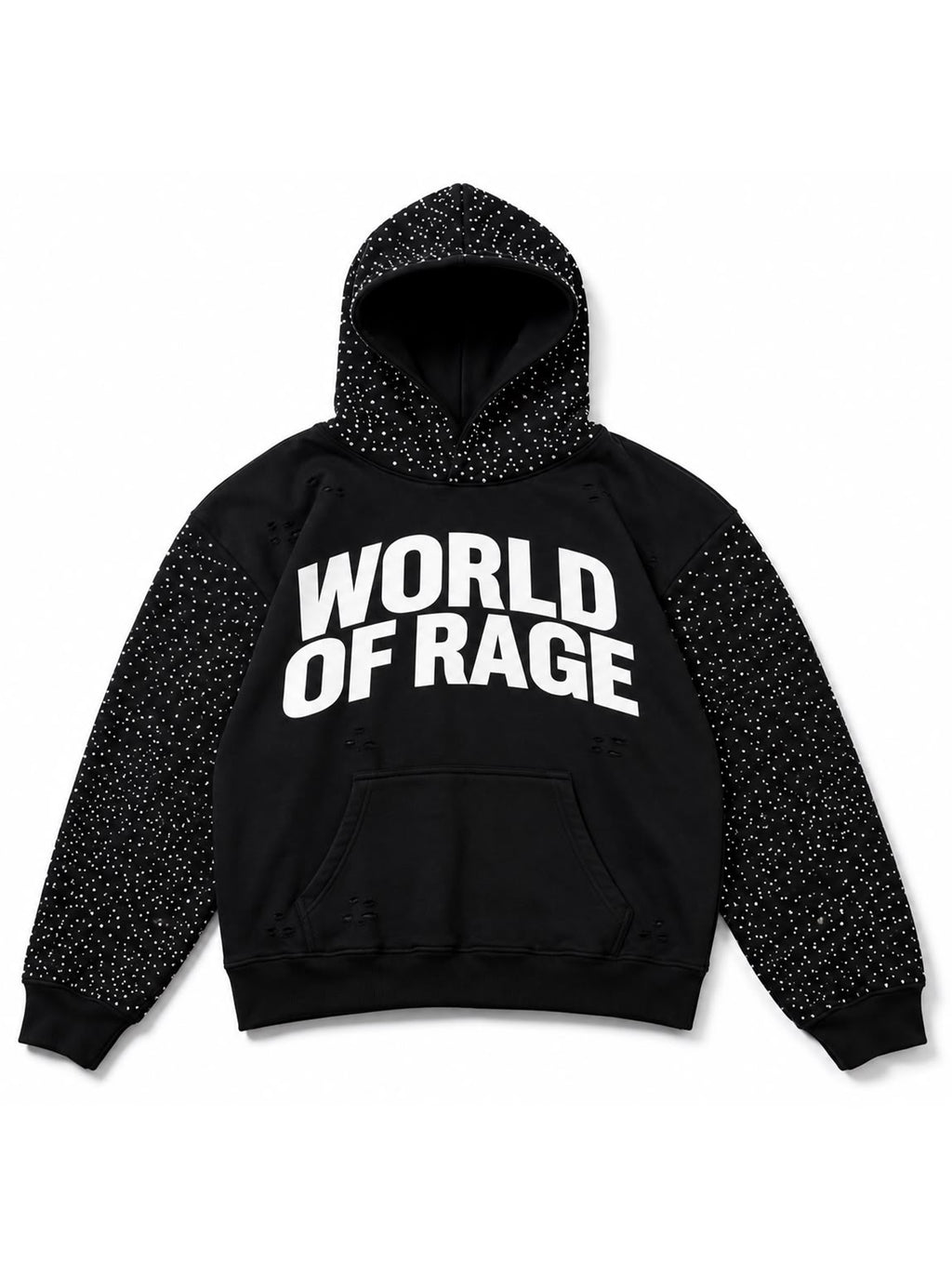 Rhinestone Distressed Hoodie