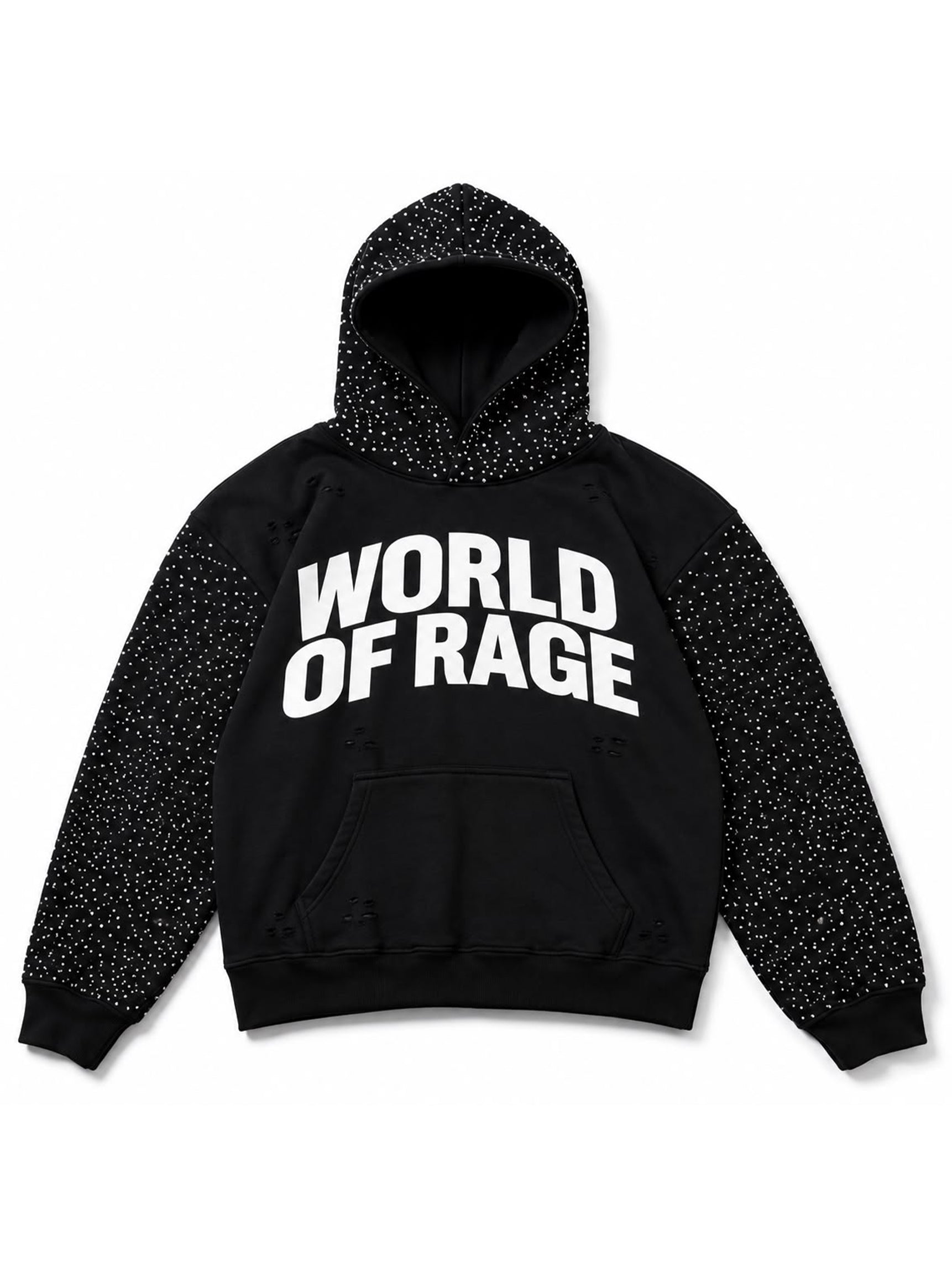 Rhinestone Distressed Hoodie