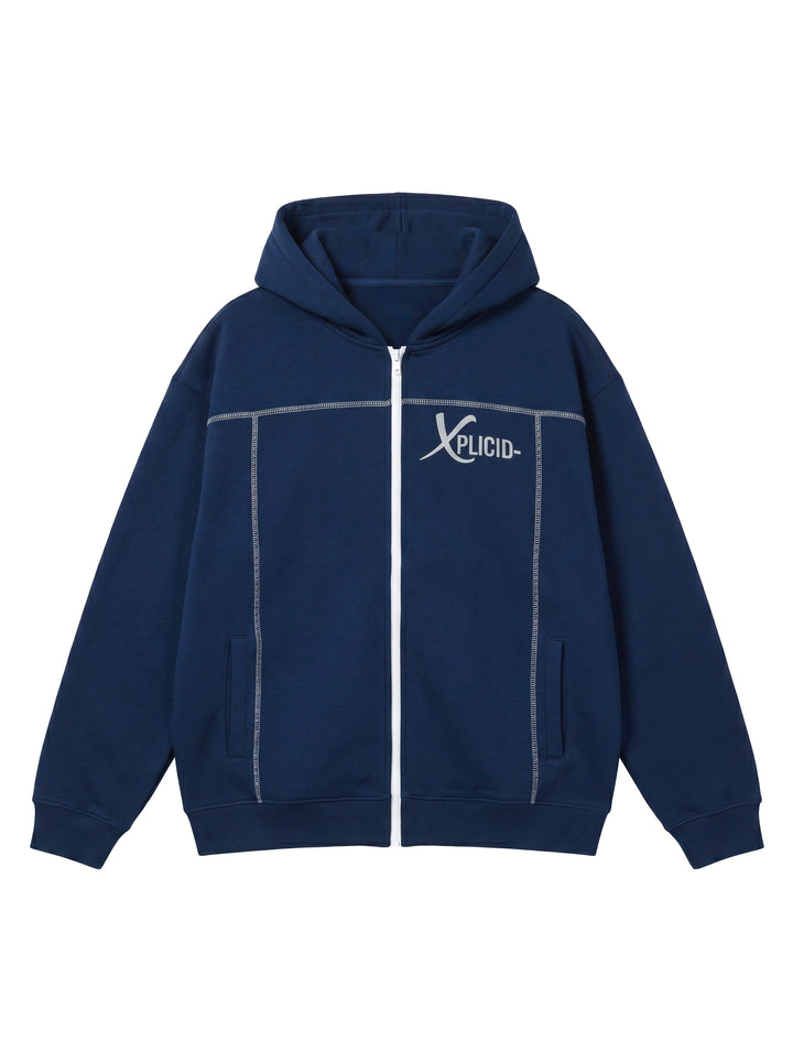 Xplicio Zipper Hoodie Blue